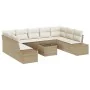 Juego de Sofá de Jardín Conjunto de 10 Beige y crema Ratan, tela von , Outdoor-Sofas - Ref: Foro24-3347231, Preis: 683,69 €, ...