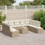 Juego de Sofá de Jardín Conjunto de 10 Beige y crema Ratan, tela von , Outdoor-Sofas - Ref: Foro24-3347231, Preis: 683,69 €, ...