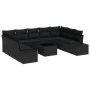 Conjunto de Sofá de Jardín Set de 10 Negro Ratán, Poliéster, Acero by , Outdoor sofas - Ref: Foro24-3347233, Price: 647,81 €,...