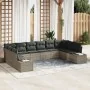 Juego de Sofá de Jardín de 10 Piezas con Cojines Ratán Gris by , Outdoor sofas - Ref: Foro24-3347239, Price: 623,82 €, Discou...