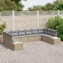 Conjunto de Sofá de Jardín de 10 Piezas con Cojines Beige de Poliratán de , Sofás de exterior - Ref: Foro24-3347240, Precio: ...