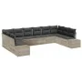 Conjunto de Sofá de Jardín de 10 Piezas con Cojines Gris Claro Ratán Sintético by , Outdoor sofas - Ref: Foro24-3347242, Pric...