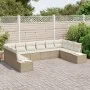 Conjunto de sofá de jardín de 10 piezas con cojines Beige Ratán Sintético by , Outdoor sofas - Ref: Foro24-3347241, Price: 69...