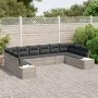 Conjunto de Sofá de Jardín de 10 Piezas con Cojines Gris Claro Ratán Sintético by , Outdoor sofas - Ref: Foro24-3347242, Pric...