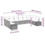 Conjunto de sofá de jardín de 10 piezas con cojines Beige Ratán Sintético by , Outdoor sofas - Ref: Foro24-3347241, Price: 69...