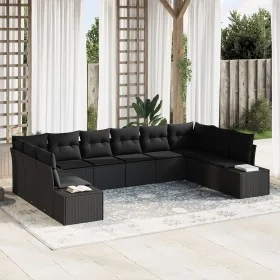 Conjunto de Sofás de Jardín de 10 Piezas con Cojines en Ratán Negro von , Outdoor-Sofas - Ref: Foro24-3347243, Preis: 678,57 ...