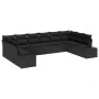 Conjunto de Sofás de Jardín de 10 Piezas con Cojines en Ratán Negro by , Outdoor sofas - Ref: Foro24-3347243, Price: 678,57 €...