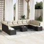 Conjunto de Sofás de Jardín de 10 Piezas con Cojines de Ratán Marrón von , Outdoor-Sofas - Ref: Foro24-3347247, Preis: 685,09...