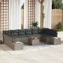 Juego de Sofás de Jardín de 10 piezas con Cojines Negro de Poliratán von , Outdoor-Sofas - Ref: Foro24-3347249, Preis: 669,83...