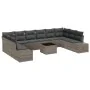 Juego de Sofás de Jardín de 10 piezas con Cojines Negro de Poliratán von , Outdoor-Sofas - Ref: Foro24-3347249, Preis: 669,83...