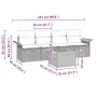 Conjunto de Sofá de Jardín de 5 Piezas con Cojines Gris Poliratán Acacia by , Outdoor sofas - Ref: Foro24-3347258, Price: 302...