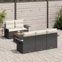 Juego de Sofás de Jardín de 6 Piezas con Cojines Negro Poliratán Acacia | Foro24.es | Tu tienda online para hogar, jardín y más Foro24.es