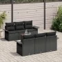 Conjunto de Sofá de Jardín de 7 Piezas con Cojines Negro Poliratán Acacia | Foro24.es | Tu tienda online para hogar, jardín y más Foro24.es