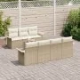 Juego de sofá de jardín de 8 piezas con cojines beige de polirratán by , Outdoor sofas - Ref: Foro24-3347288, Price: 560,36 €...