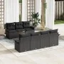 Juego de Sofás de Jardín de 8 Piezas con Cojines Negro Poliratán Acacia | Foro24.es | Tu tienda online para hogar, jardín y más Foro24.es