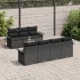 Juego de Sofás de Jardín de 8 Piezas con Cojines Negro Poliratán Acacia | Foro24.es | Tu tienda online para hogar, jardín y más Foro24.es