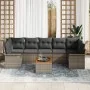 Juego de Sofá de Jardín de 8 Piezas con Cojines Gris Poliratán Acacia by , Outdoor sofas - Ref: Foro24-3347293, Price: 501,42...