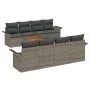 Juego de Sofá de Jardín de 9 Piezas con Cojines Gris Poliratán Acacia von , Outdoor-Sofas - Ref: Foro24-3347300, Preis: 584,2...