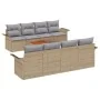 Conjunto de Sofá de Jardín de 9 Piezas con Cojines Beige Ratán de Polietileno Acacia | Foro24.es | Tu tienda online para hogar, jardín y más Foro24.es