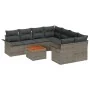 Set de Sofá de Jardín de 9 Piezas con Cojines Gris Poliratán Acacia by , Outdoor sofas - Ref: Foro24-3347307, Price: 554,74 €...