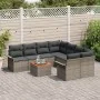 Set de Sofá de Jardín de 9 Piezas con Cojines Gris Poliratán Acacia by , Outdoor sofas - Ref: Foro24-3347307, Price: 554,74 €...