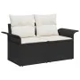 Set de Sofás de Jardín de 9 Piezas con Cojines Negro Polirratán Acacia | Foro24.es | Tu tienda online para hogar, jardín y más Foro24.es