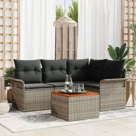 Juego de sofá de jardín de 5 piezas con cojines gris de de , Sofás de exterior - Ref: Foro24-3347321, Precio: 329,01 €, Descu...