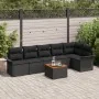 Juego de Sofá de Jardín de 7 Piezas con Cojines Negro Poliratán Acacia | Foro24.es | Tu tienda online para hogar, jardín y más Foro24.es