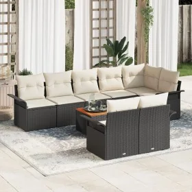 Conjunto de sofá de jardín de 9 piezas con