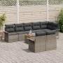 Juego de Sofá de Jardín de 9 piezas con Cojines Gris Ratán Poliéster Acacia von , Outdoor-Sofas - Ref: Foro24-3347342, Preis:...