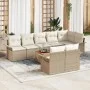 Conjunto de Sofás de Jardín de 9 Piezas con Cojines Beige Poliratán Acacia von , Outdoor-Sofas - Ref: Foro24-3347344, Preis: ...