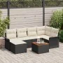 Conjunto de Sofá de Jardín de 7 Piezas con Cojines Negro Poliratán Acacia | Foro24.es | Tu tienda online para hogar, jardín y más Foro24.es