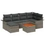 Juego de Sofá de Jardín de 7 Piezas con Cojines Gris Poli ratán Acacia by , Outdoor sofas - Ref: Foro24-3347349, Price: 417,6...