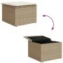 Set de 7 Piezas de Sofá de Jardín con Cojines Beige de Ratán Sintético y Acacia by , Outdoor sofas - Ref: Foro24-3347351, Pri...