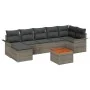 Juego de Sofás de Jardín de 8 Piezas con Cojines Gris Poliratán Acacia von , Outdoor-Sofas - Ref: Foro24-3347356, Preis: 469,...
