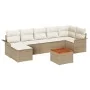 Juego de Sofás de Jardín de 8 Piezas con Cojines Beige Ratán Sintético Acacia by , Outdoor sofas - Ref: Foro24-3347358, Price...