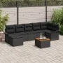 Conjunto de Sofá de Jardín de 8 Piezas con Cojines Negro Poliratán Acacia | Foro24.es | Tu tienda online para hogar, jardín y más Foro24.es
