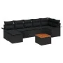 Conjunto de Sofá de Jardín de 8 Piezas con Cojines Negro Poliratán Acacia | Foro24.es | Tu tienda online para hogar, jardín y más Foro24.es
