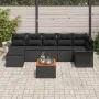 Conjunto de Sofá de Jardín de 8 Piezas con Cojines Negro Poliratán Acacia | Foro24.es | Tu tienda online para hogar, jardín y más Foro24.es