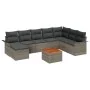 Conjunto de Sofá de Jardín de 9 Piezas con Cojines Gris Poliratán Acacia by , Outdoor sofas - Ref: Foro24-3347363, Price: 527...