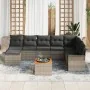Conjunto de Sofá de Jardín de 9 Piezas con Cojines Gris Poliratán Acacia by , Outdoor sofas - Ref: Foro24-3347363, Price: 527...