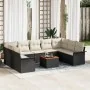 Conjunto de Sofás de Jardín de 10 Piezas con Cojines Negro Poliratán Acacia | Foro24.es | Tu tienda online para hogar, jardín y más Foro24.es