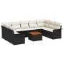 Conjunto de Sofás de Jardín de 10 Piezas con Cojines Negro Poliratán Acacia | Foro24.es | Tu tienda online para hogar, jardín y más Foro24.es