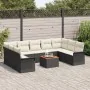 Conjunto de Sofás de Jardín de 10 Piezas con Cojines Negro Poliratán Acacia | Foro24.es | Tu tienda online para hogar, jardín y más Foro24.es