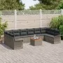 Juego de Sofá de Jardín de 11 Piezas con Cojines en Gris de Poliratán y Acacia by , Outdoor sofas - Ref: Foro24-3347377, Pric...