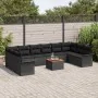 Conjunto de Sofás de Jardín de 11 Piezas con Cojines Negro Poliratán Acacia | Foro24.es | Tu tienda online para hogar, jardín y más Foro24.es