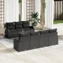 Conjunto de sofá de jardín de 8 piezas con cojines negros de ratán sintético de von , Outdoor-Sofas - Ref: Foro24-3347541, Pr...