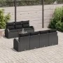 Conjunto de sofá de jardín de 8 piezas con cojines negros de ratán sintético de von , Outdoor-Sofas - Ref: Foro24-3347541, Pr...