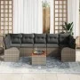 Conjunto de Sofá de Jardín de 8 Piezas con Cojines Gris Ratán Poliéster Acacia by , Outdoor sofas - Ref: Foro24-3347545, Pric...
