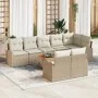Conjunto de Sofás de Jardín de 9 piezas con Cojines Beige de Polirratán Acacia von , Outdoor-Sofas - Ref: Foro24-3347596, Pre...